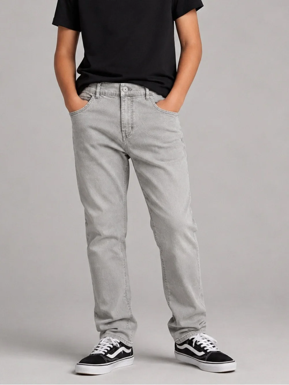 The Children's Place Boys' Light Gray Slim Jeans